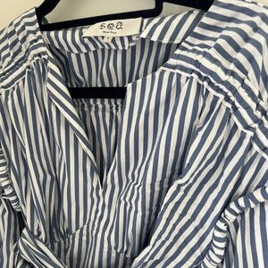 SEA NY blue stripe dress - size s